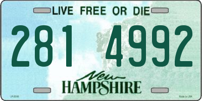 NH license plate 2814992