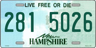 NH license plate 2815026