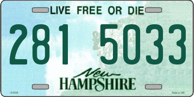 NH license plate 2815033