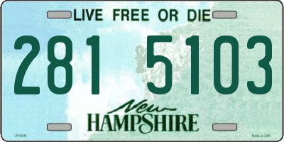 NH license plate 2815103