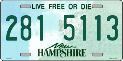 NH license plate 2815113
