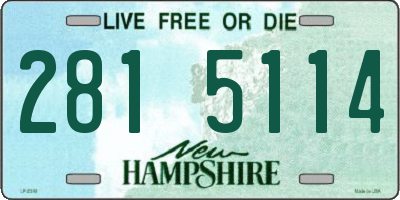 NH license plate 2815114
