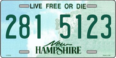 NH license plate 2815123