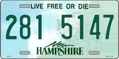 NH license plate 2815147