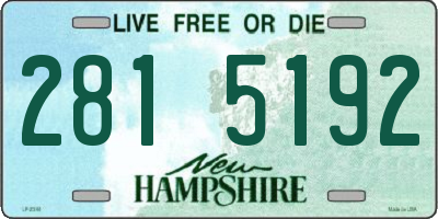 NH license plate 2815192