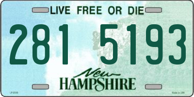 NH license plate 2815193