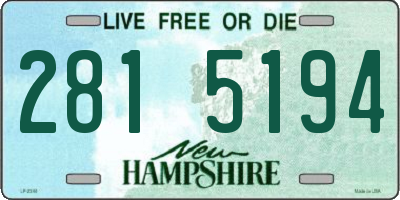 NH license plate 2815194