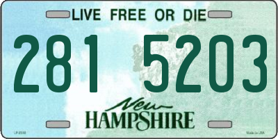 NH license plate 2815203