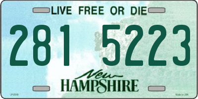 NH license plate 2815223