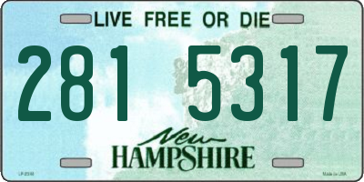 NH license plate 2815317