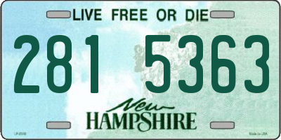 NH license plate 2815363