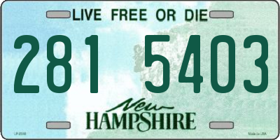 NH license plate 2815403
