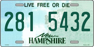 NH license plate 2815432