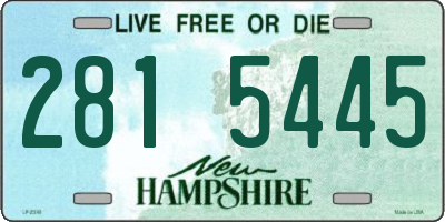 NH license plate 2815445