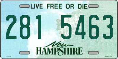 NH license plate 2815463
