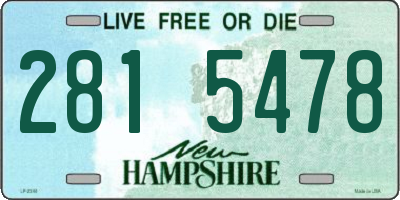 NH license plate 2815478