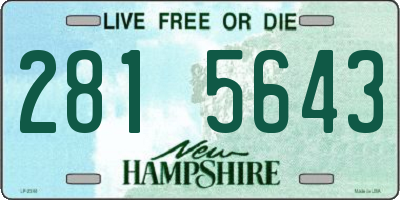 NH license plate 2815643