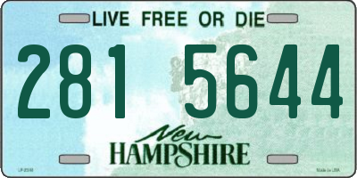 NH license plate 2815644
