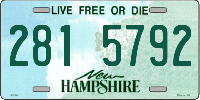 NH license plate 2815792
