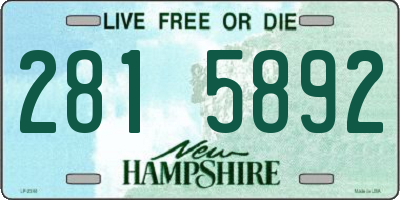 NH license plate 2815892