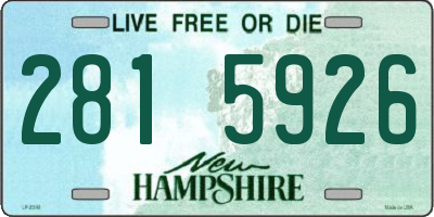 NH license plate 2815926