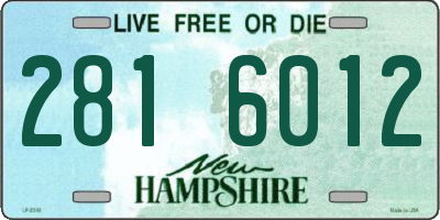 NH license plate 2816012