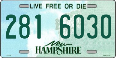 NH license plate 2816030