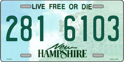 NH license plate 2816103