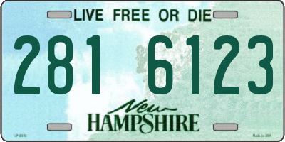 NH license plate 2816123