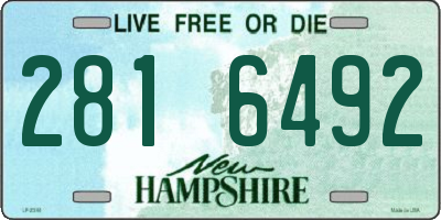 NH license plate 2816492