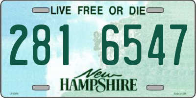 NH license plate 2816547