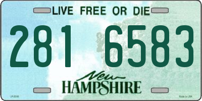 NH license plate 2816583