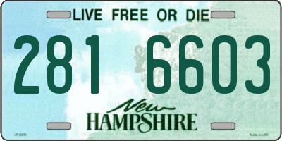 NH license plate 2816603