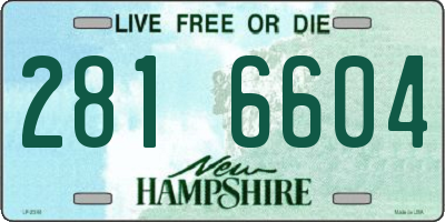 NH license plate 2816604