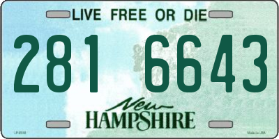 NH license plate 2816643