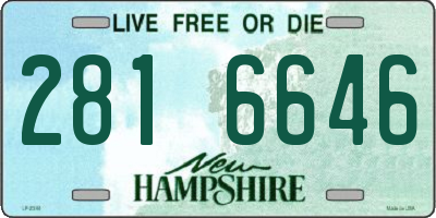 NH license plate 2816646