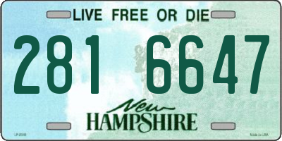 NH license plate 2816647