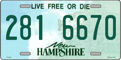 NH license plate 2816670