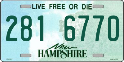 NH license plate 2816770