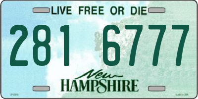 NH license plate 2816777