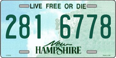 NH license plate 2816778