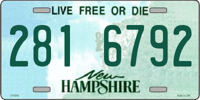 NH license plate 2816792