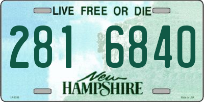 NH license plate 2816840