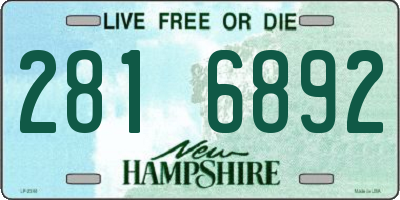 NH license plate 2816892