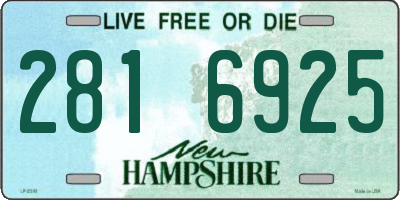 NH license plate 2816925