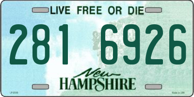 NH license plate 2816926
