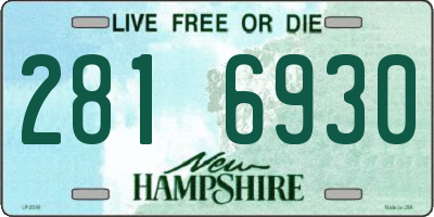 NH license plate 2816930