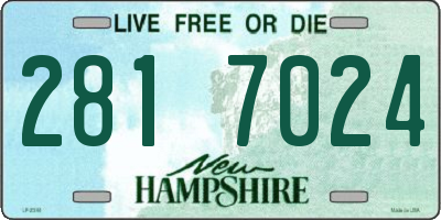 NH license plate 2817024