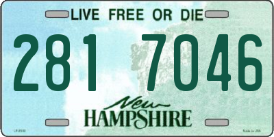 NH license plate 2817046