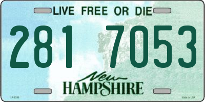 NH license plate 2817053